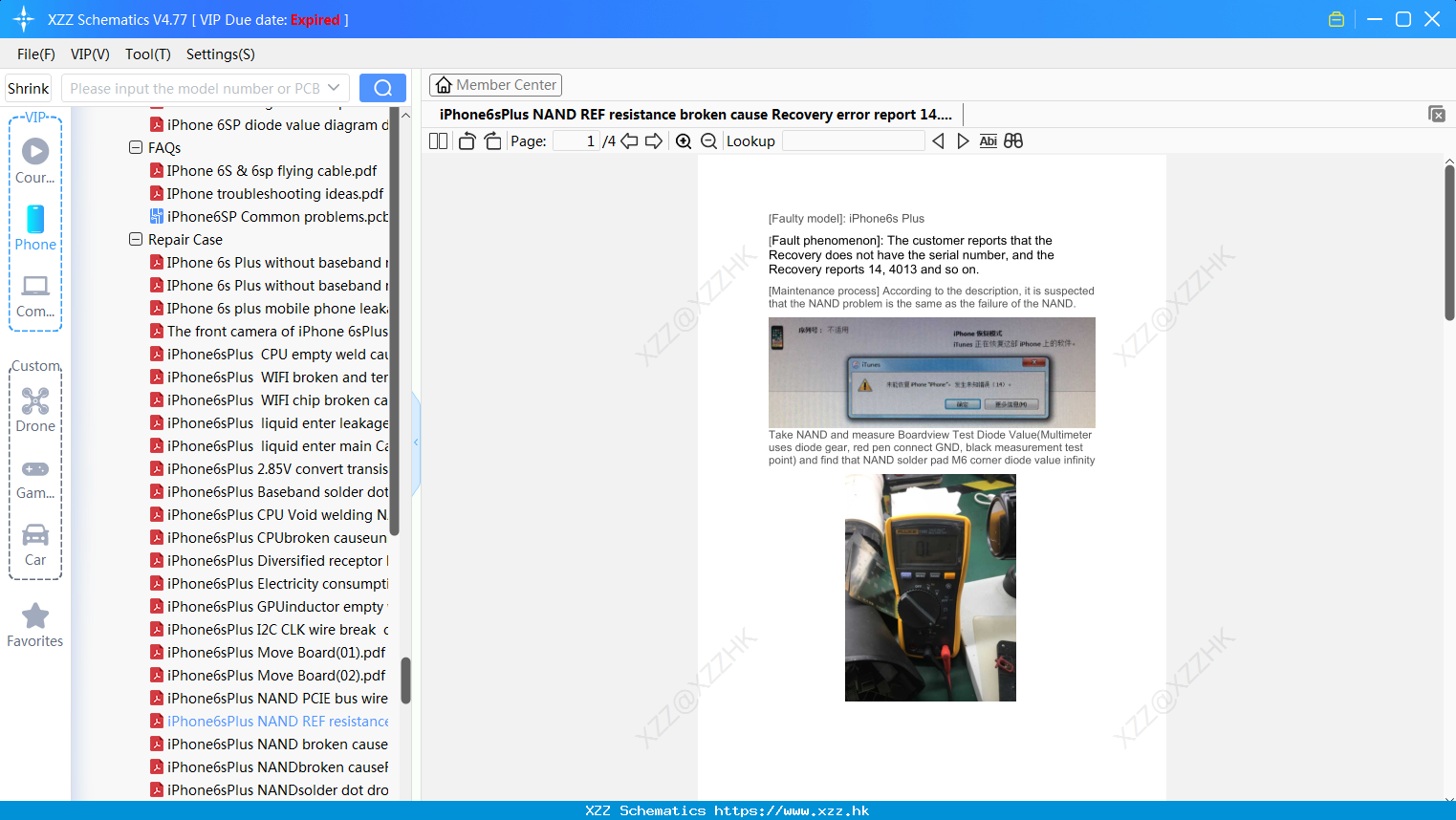 IPhone6sPlus NAND REF Resistance Broken Cause Recovery Error Report 14